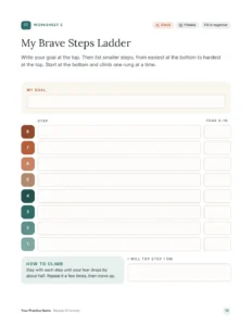 Worksheet: Brave Steps Ladder